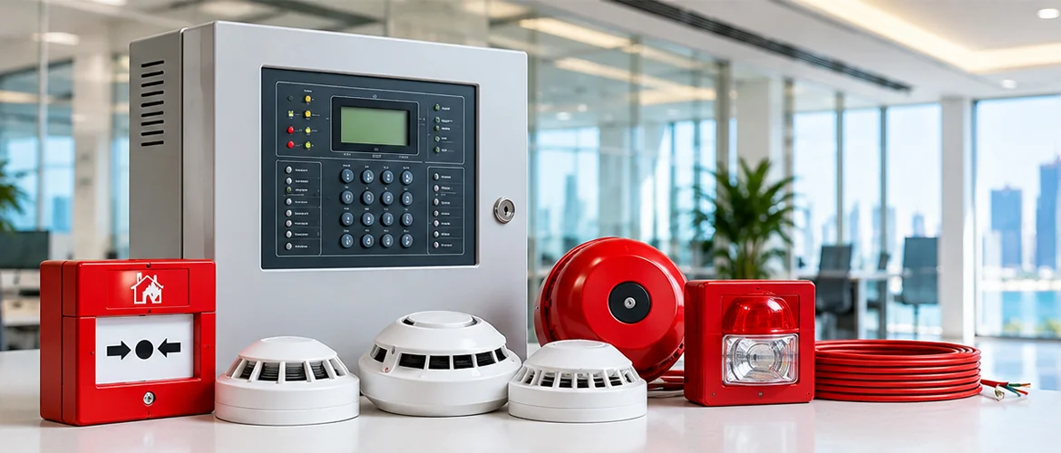 Conventional fire alarm systems in Qatar Conventional fire alarm control panel and detection equipment