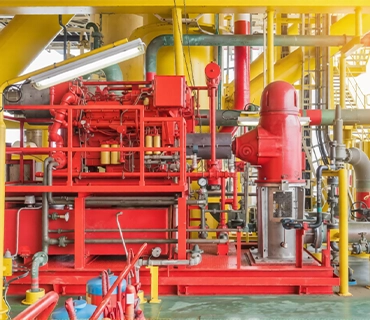 Diesel Fire Pump Backup System Emergency diesel fire pump for backup firefighting water supply.